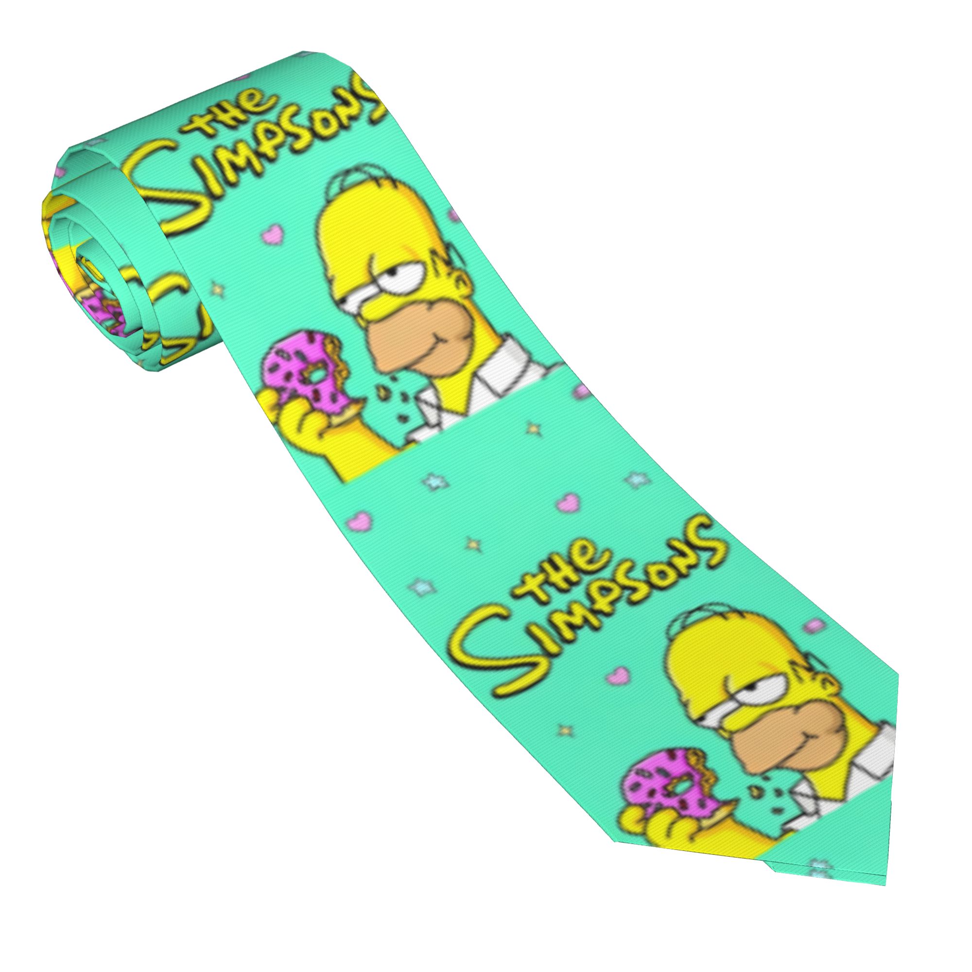 Men'S Accessories In The 90S - Simpson 90'lar Karikatür Kravatlar Unisex Polyester