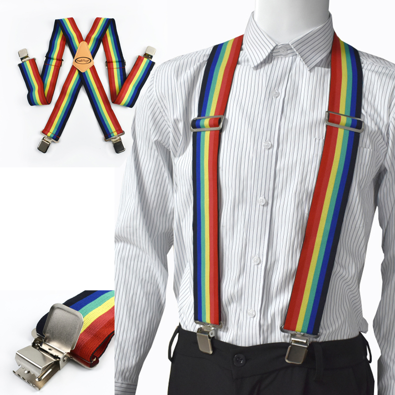 Men'S Accessories Types - 1 adet 5 cm Genişliğinde Gökkuşağı