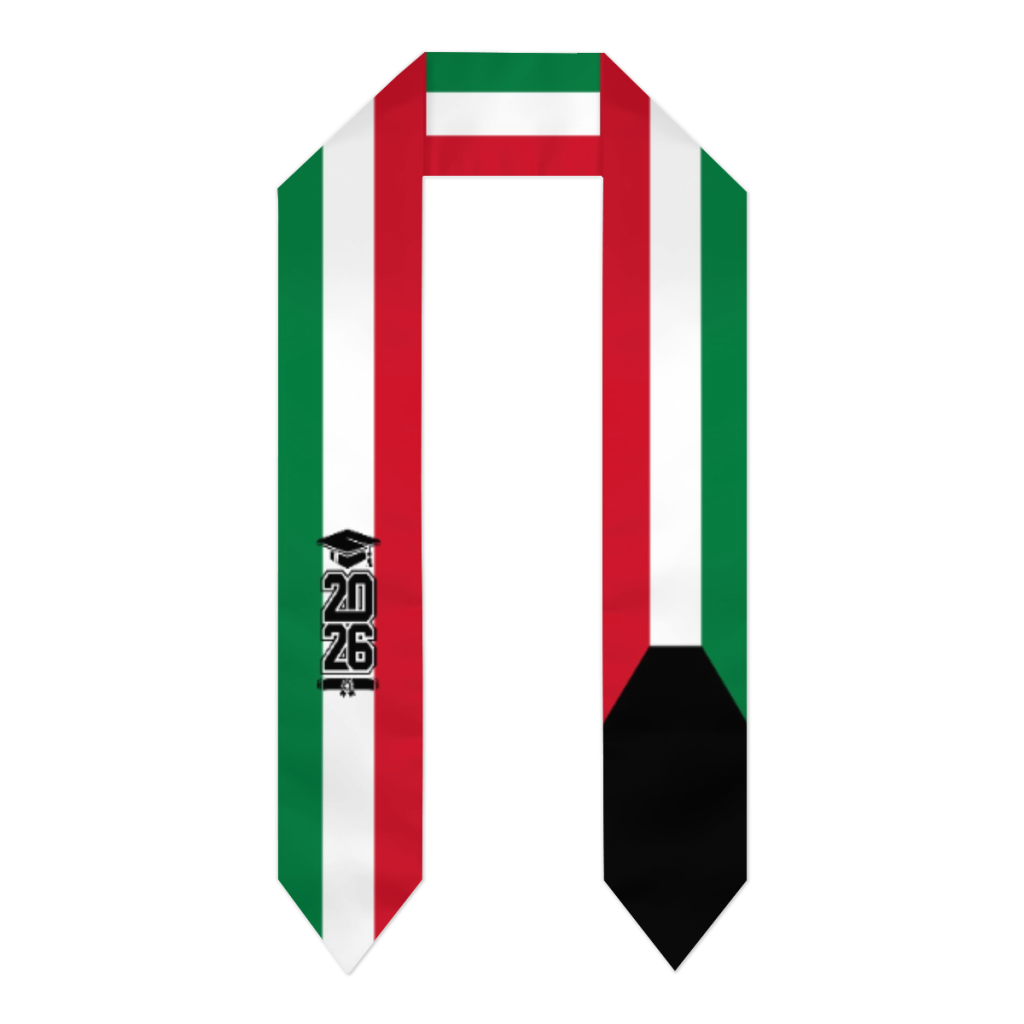 Men Accessories Kuwait - 2026 Sınıfı Kuveyt Bayraklı Eşarp Mezuniyet