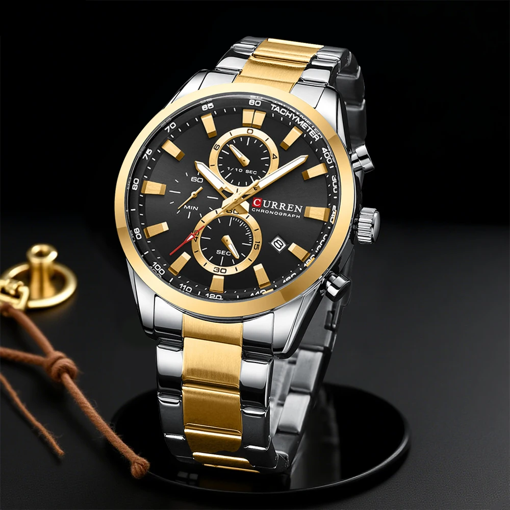 Men Accessories Bracelet - CURREN Casual Kuvars Chrono Spor Saatler