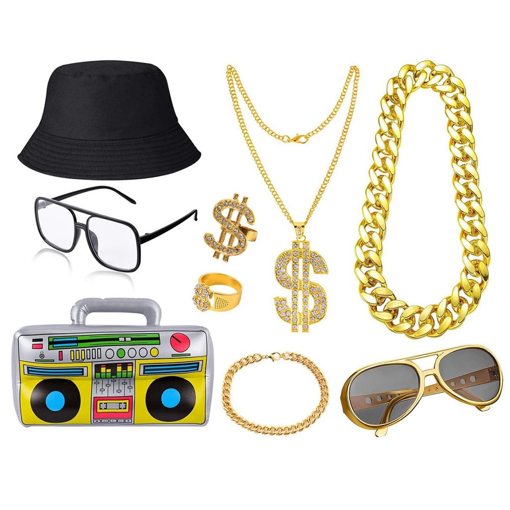 80'ler 90'lar Hip Hop Kostüm S - Men'S Accessories In The 90S incelemesi ve fiyatı
